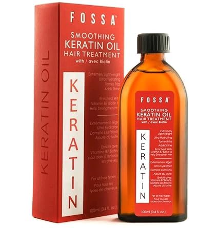 Fossa Biotin B7 Smoothing Hair Treatment | Lightweight Oil Tames Frizz, Adds Shine, Promotes Healthy Hair for All Hair Types | 100ml, 3.4 fl. oz.