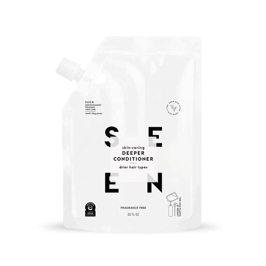 SEEN Deeper Conditioner Eco-Refill, Fragrance Free - Non-Comedogenic & Sulfate-Free Hair Conditioner- Dermatologist-Developed - Safe for Sensitive & Acne Prone Skin