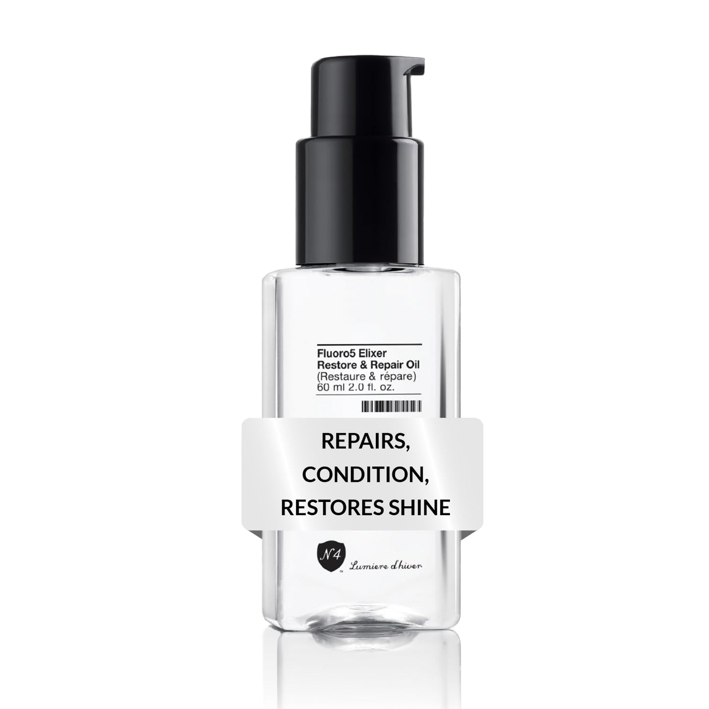 Number 4 Hair Oil, Fluoro5 Elixir Restore & Repair, Anti Frizz Serum for Damaged Hair, 2.0 oz – N4 Hair Care