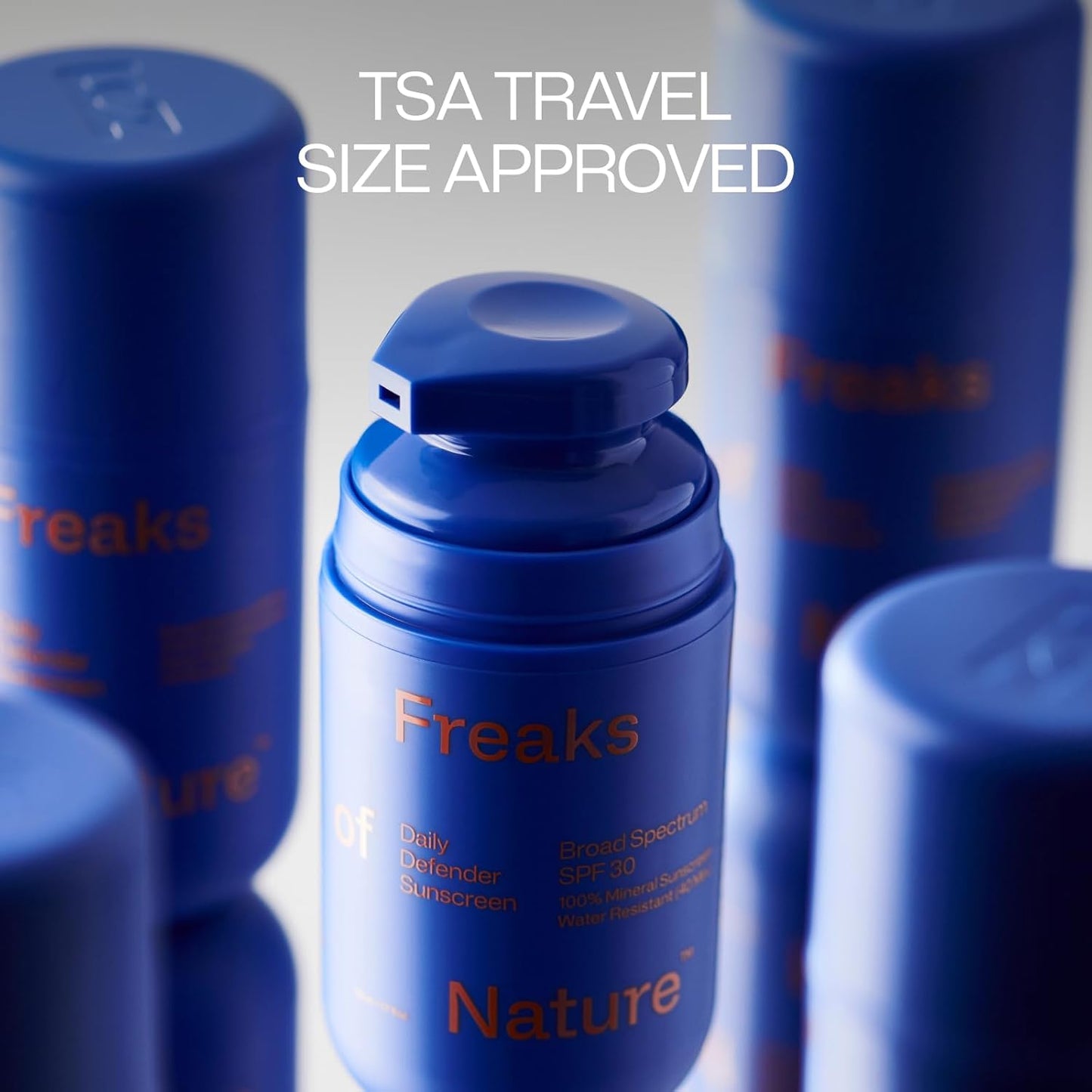 Freaks of Nature Daily Defender SPF 30 | 100% Mineral Sunscreen | Lightweight, Fast-Absorbing, 40-Min Water-Resistant | Plant-Based, Eco-Friendly, Reef-Safe, Cruelty-Free | All Skin Types | 1.7 oz