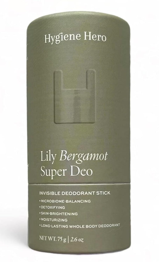 Super Deo - Lily Bergamot | Invisible Deodorant Stick | Natural Deodorant for Men and Women | Aluminium Free | Mitigate Ingrown Hair | Lily and Bergamot Scent