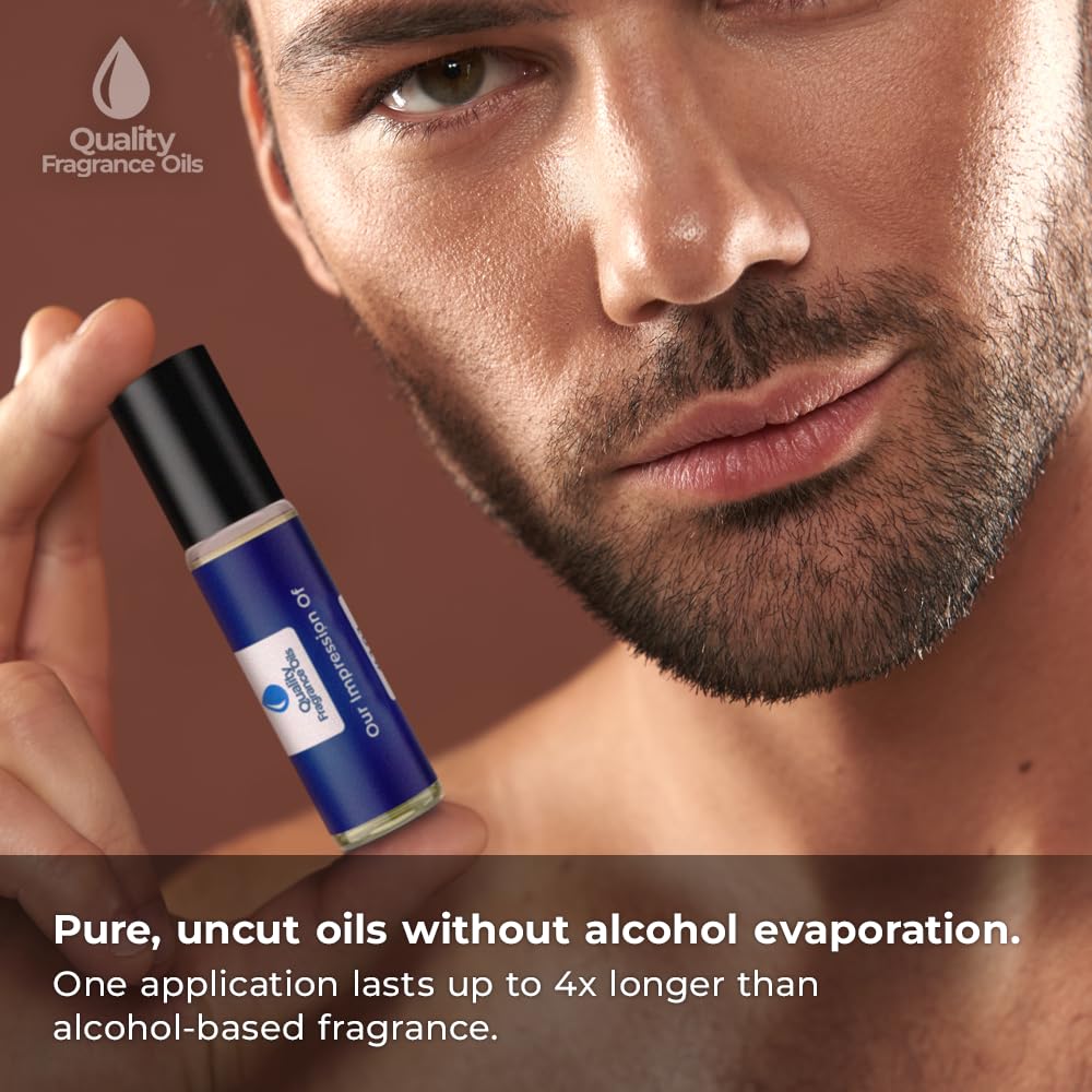 Quality Fragrance Oils' Vers. Man Impression #178 | Long-Lasting Perfume Oil, Alcohol-Free, Strong Scent, 10ml Roll-On | Affordable Alternative to Designer Fragrances