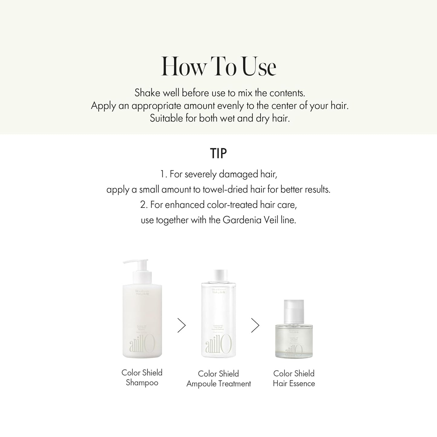 Gardenia Veil Color Shield Hair Essence – Lightweight Leave-In Treatment for Color-Treated Hair – Shine Boost, Damage Repair, Color Fixing System, Floral Scent – (50ml / 1.69 fl. Oz)