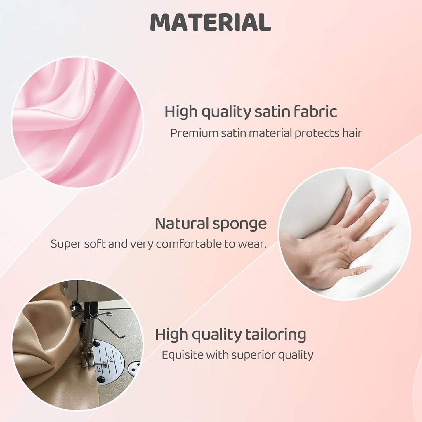 Satin Heatless Hair Curler,Heatless Curls Overnight, Rollers for Long Hair with 2 Hair Scrunchies,Sleep-Friendly Damage-Free Curlers for Soft Natural Waves (Sunset)