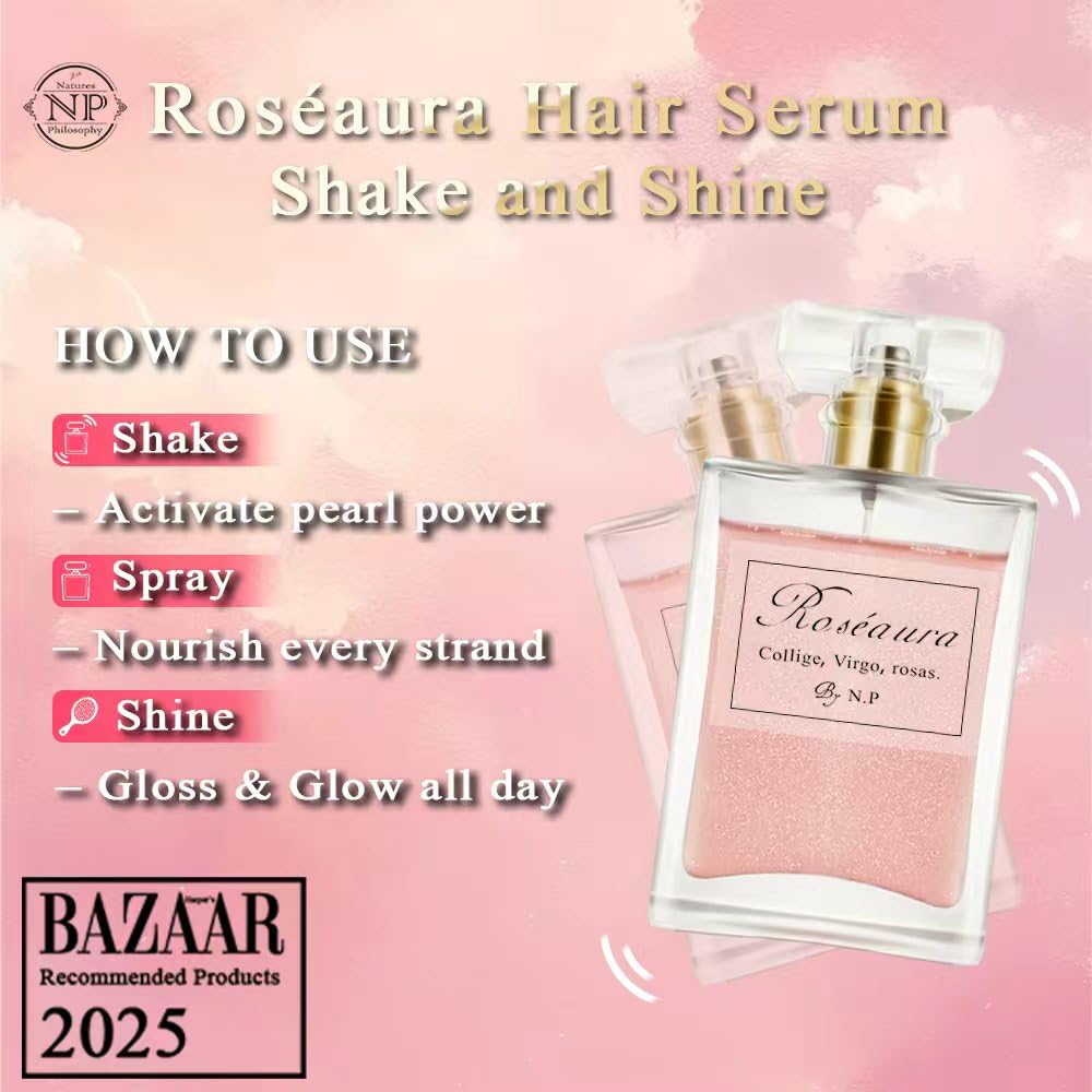 NP NATURES PHILOSOPHY Hair Perfume, Leave-in Hair Serum & Shine Spray for Women, Anti-Frizz Hair Care, Lightweight Leave-in Conditioner & Glossier Hair Perfume oils - 1.7 Fl oz