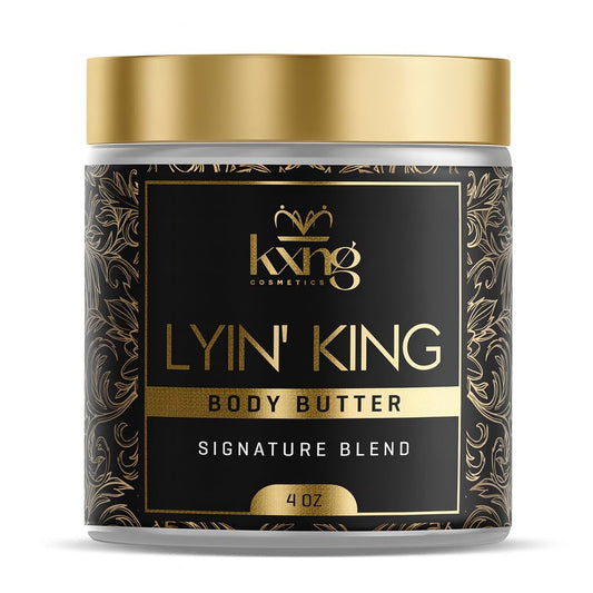 KXNG Cosmetics, Body Butter, Organic Skin Care for Men and Women, Body Moisturizer Lotions and Creams, Raw Shea Butter, Cocoa Butter, Mango, Coconut Oil, Hand, Foot, All Skin Types (Lyin’ King)