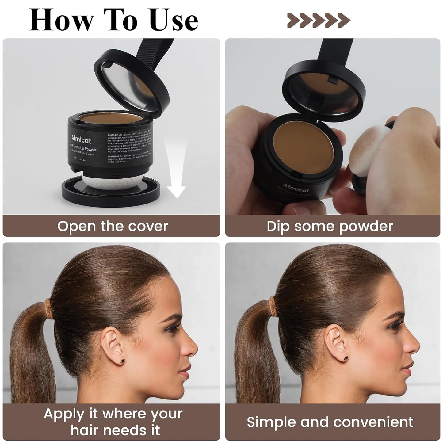 Instant Hairline Powder, Root Touch Up Hair Color for Gray Coverage and Thinning Hair, Root Cover Up Conceals Hair Loss & Bald Spots, Natural and Non-Greasy Hair Color for Women & Men, Dark Blonde