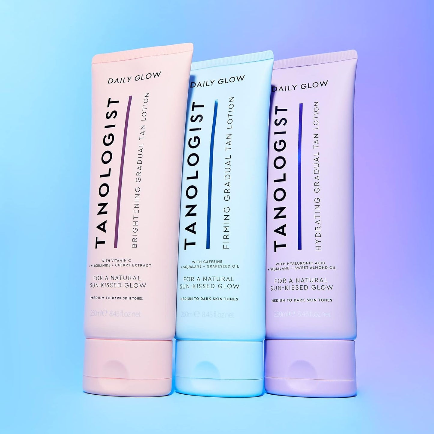 Tanologist Firming Daily Glow Body Lotion- Light/Medium, Gradual Tanning Lotion, No Fake Tan Smell, Streak-Free & Natural Looking Self Tanner, Toning, Vegan, 8.45 fl. oz/250 ml Tube