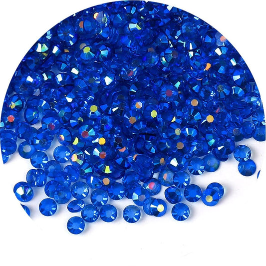 4500 Pcs SS12 3mm AB Flatback Rhinestones for Nails Art Crafts Transparent Glitter Round Gems Crystals DIY Clothes Shoes(Clear Sapphire AB)