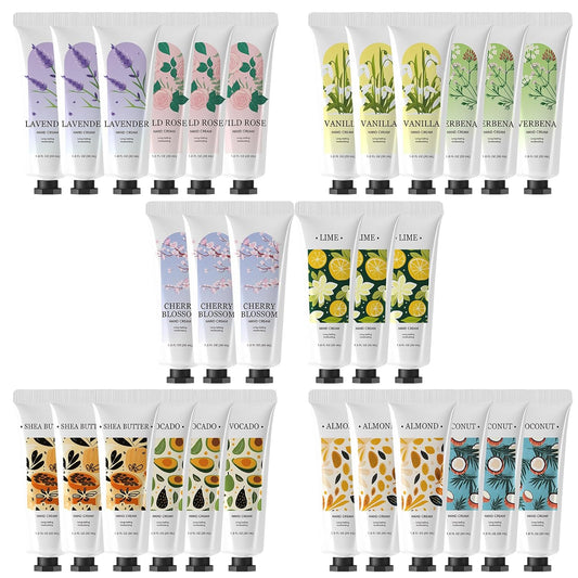 BODY & EARTH 30 Pack Hand Cream Bulk, Mini Hand Lotion, Travel Size Lotion for Women, Teacher Gifts, Bridesmaid Gifts and Bachelorette Party Favors
