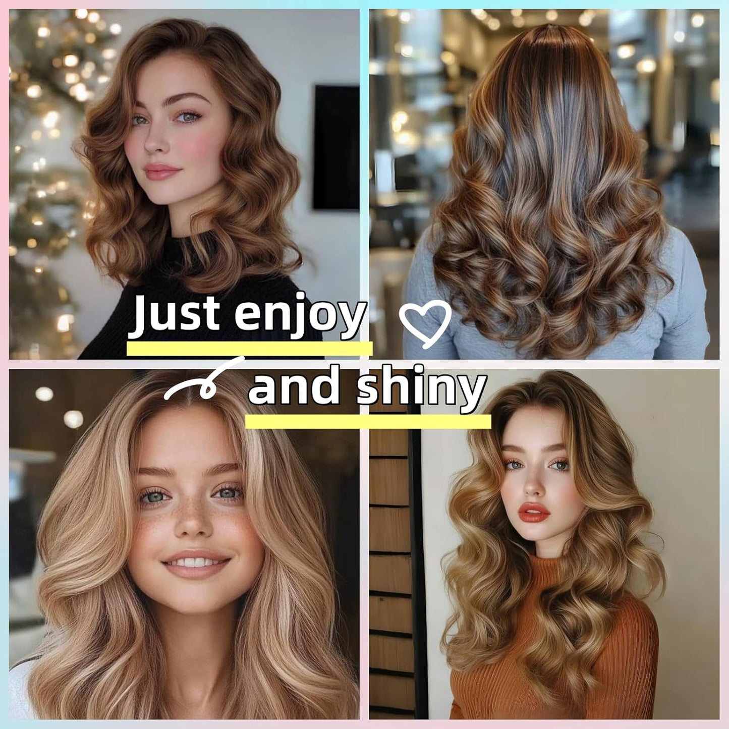 Serenade Sparkling Satin Heatless Curls Overnight, Heatless Hair Clurer Curling Rod Headband, No Heat Curling Rod Hair Roller for Women and Girls to sleep in, White