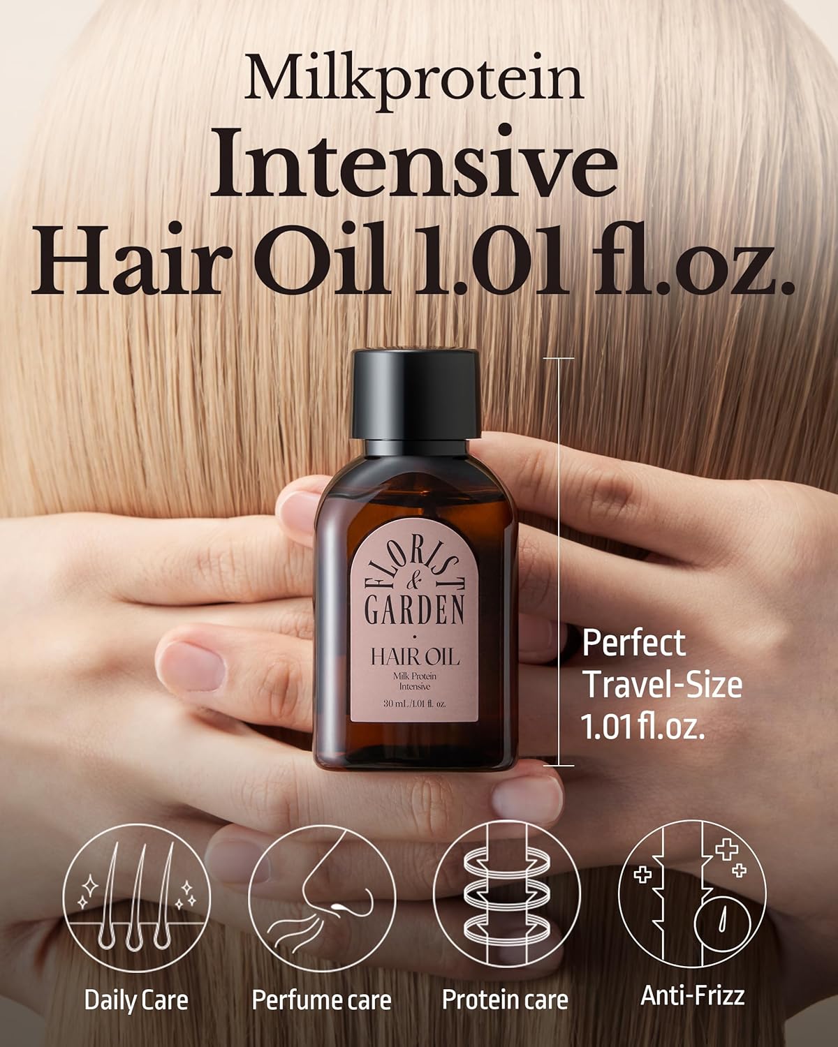 ODID Milk Protein Intensive Hair Oil Trial Kit - 4 Scents x 1.01 fl.oz. - Argan Oil & Milk Protein Hair Treatment Set - Moisturizing Lightweight Formula for Shine, Curl Definition & Frizz Control