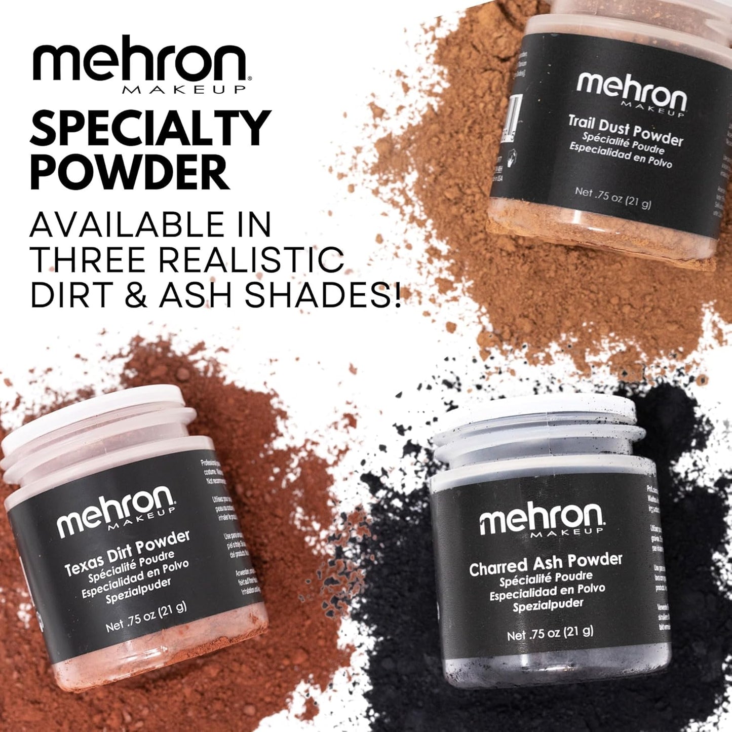 Mehron Makeup Special Effects Powder (.75 oz) (Charred Ash)